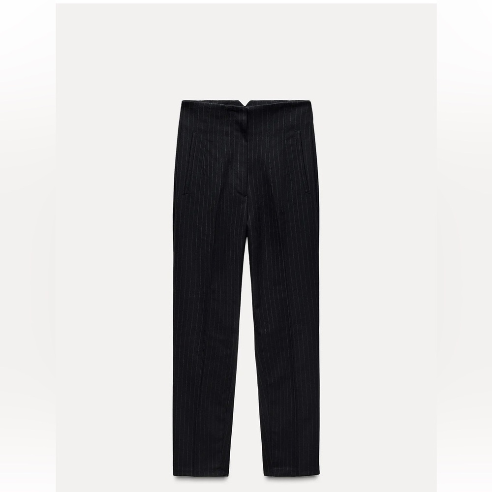 Zara  Pinstripe Cropped Pants